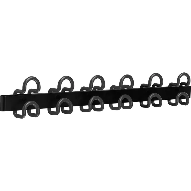 unilux Wandgarderobe ´FIL 346´, 6 Haken, Farbe: schwarz