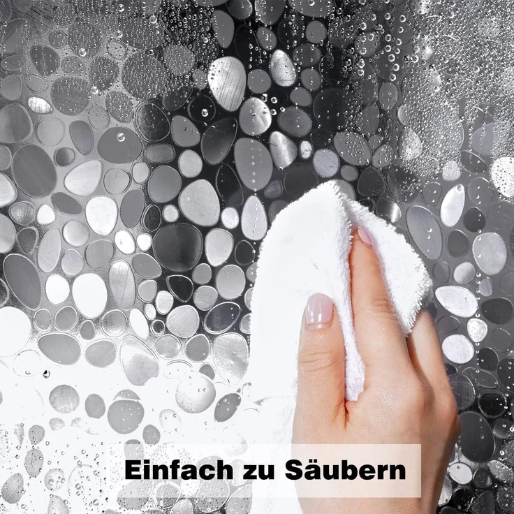 Duschvorhang 120x200cm Gewicht Magnet Wasserdicht Transparent Eva Waschbar – Bild 5