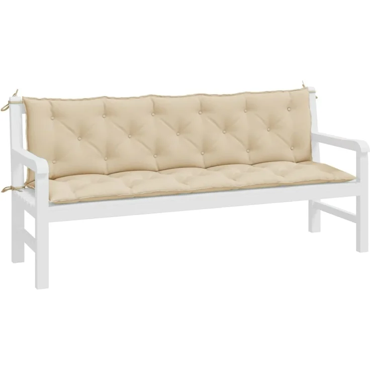 vidaXL Gartenbank-Auflagen 2 Stk. Beige 180x50x7 cm Oxford-Gewebe 361719 – Bild 3