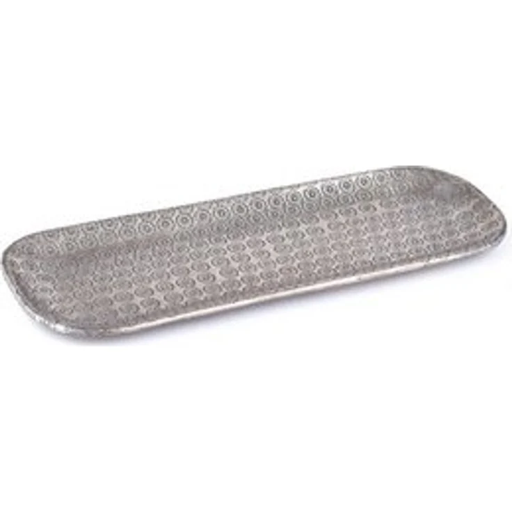 Marrakesch Orient & Mediterran Interior Dekotablett Orientalisches Dekotablett Serviertablett Jabar Silber 30cm, Handarbeit – Bild 6