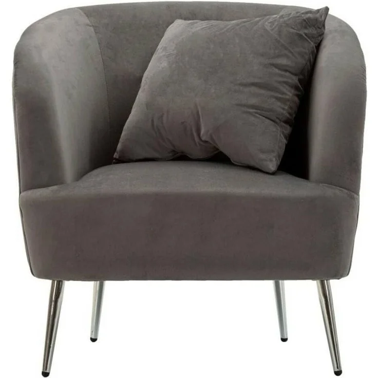 Dmora Madeira Sessel Grau mit Armlehnen, Belastbar bis 150 kg – Bild 9