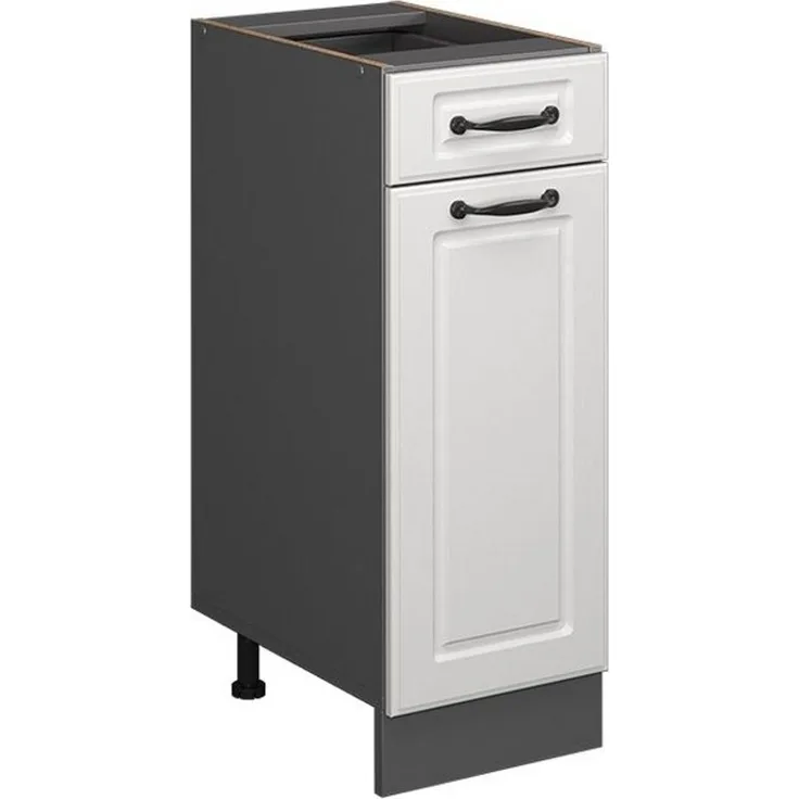 Küchenunterschrank R-Line Weiß Landhaus 30 cm ohne Arbeitsplatte Vicco