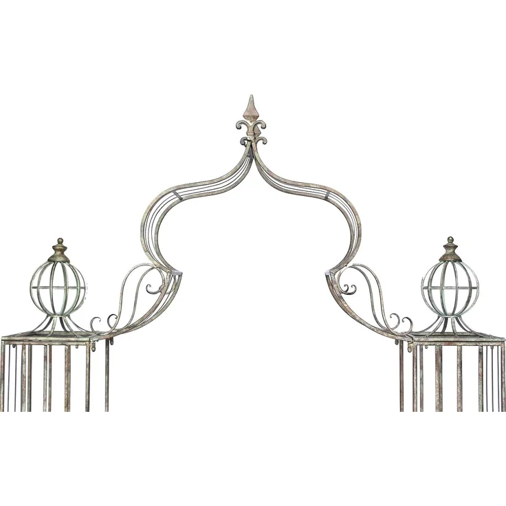 DanDiBo Rosenbogen mit Tor Pforte Metall 275x170 cm Rundbogen Torbogen Pergola 110241 Schmiedeeisen Rankhilfe Gartentor – Bild 4