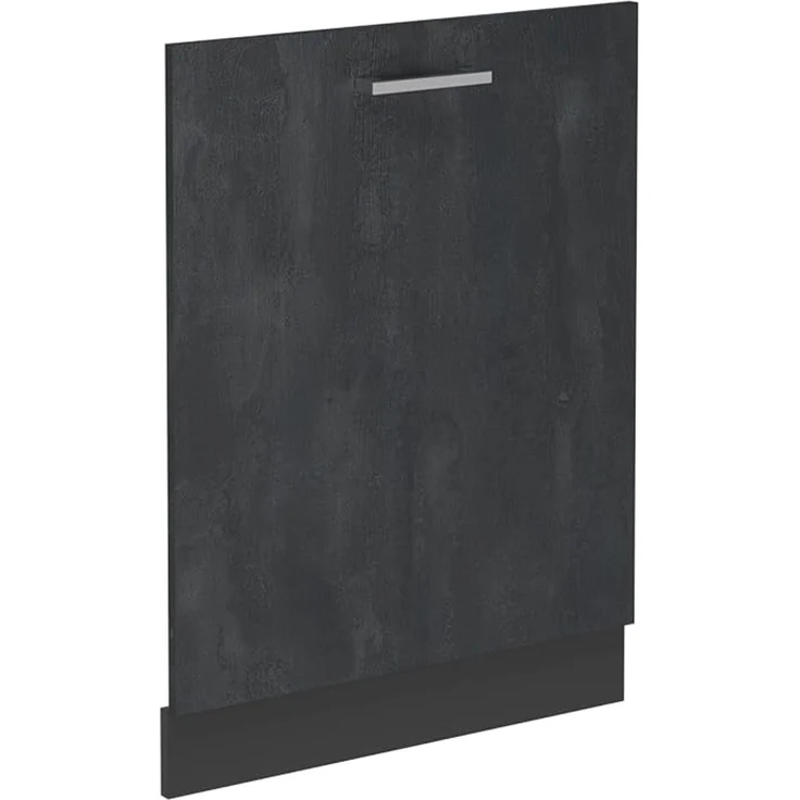 Vicco Geschirrspülblende R-Line, Schwarz Beton, 60 cm | Für 60 cm vollintegrierten Geschirrspüler · Ohne Arbeitsplatte · ✓ Passend zur Küchenfront · ✓ Frei kombinierbar