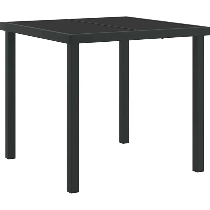 vidaXL Gartentisch Schwarz 80 x 80 x 73 cm Metall 42010312 – Bild 2
