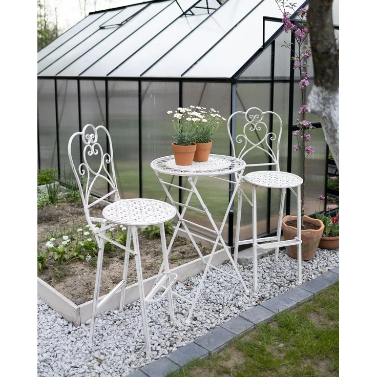 Garten Bartisch klappbar TRIESTE 60 cm 60 cm Metall Hellbeige – Bild 9
