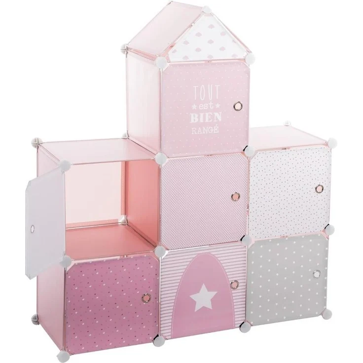 ATMOSPHERA Schrank mit Schubladen für kleine Gegenstände für Kinderzimmer, 94,5 x 32 x 109 cm Rosa – Bild 5