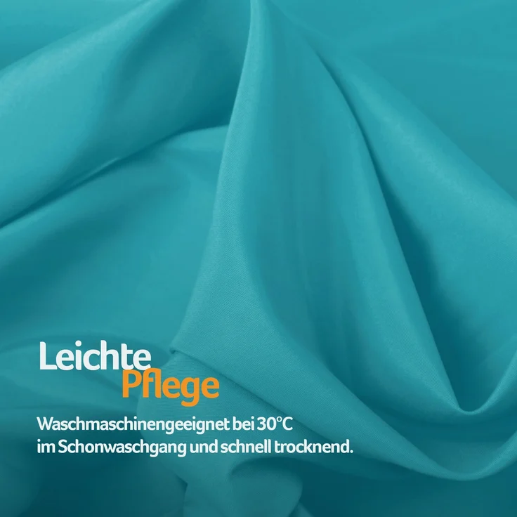 Gardine mit Ösen *** x *** cm ( Breite x Länge ) in ***, blickdichter Vorhang, Ösenvorhang in vielen Variationen 140x175 cm Türkis – Bild 9