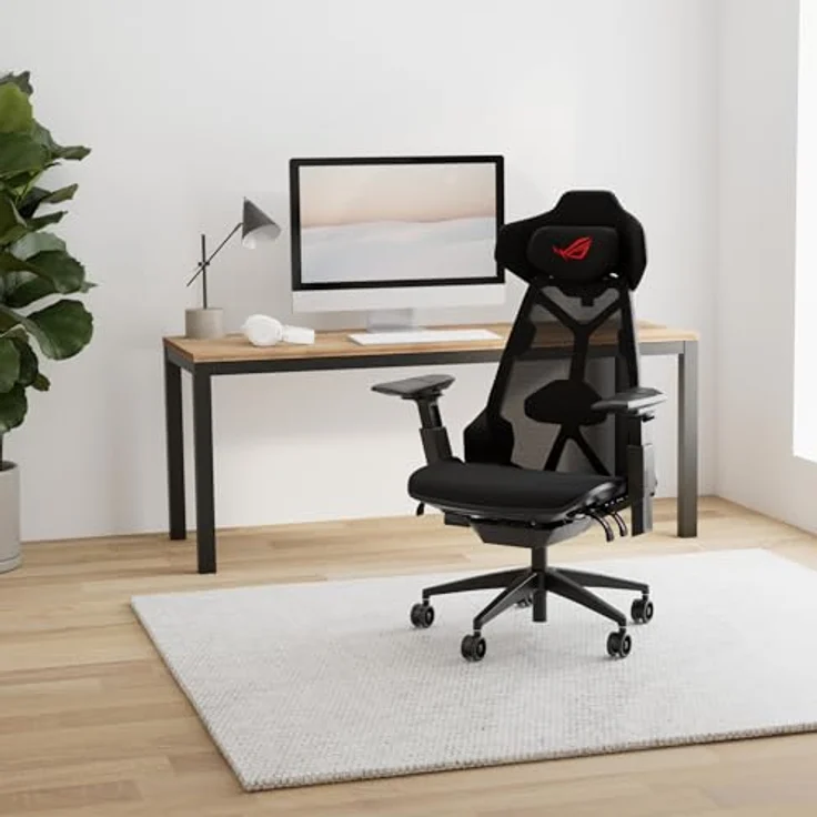 ASUS ROG Destrier Gaming Chair Büro Stuhl - Schwarz - Mesh - Bis zu 150 kg – Bild 3