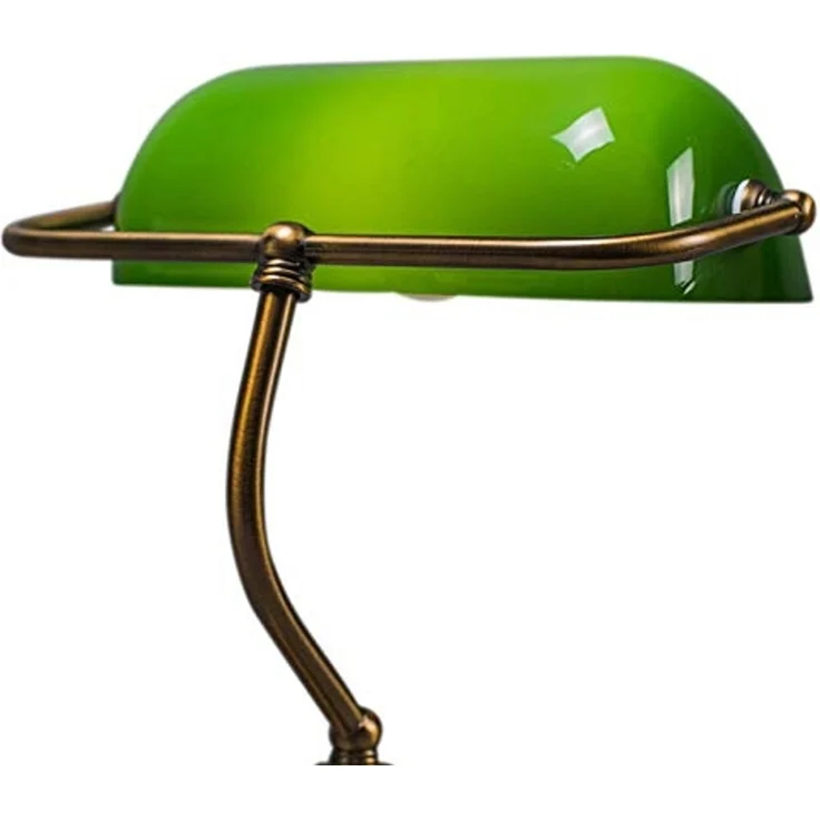 Qazqa Tischleuchte Banker, ohne Leuchtmittel, E27, Grün, Klassisch / Antik, Stahl, 1-flammig – Bild 6
