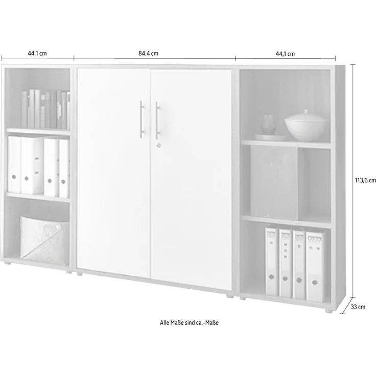 BMG Möbel Büromöbel-Set TABOR 2 niedrig, (Set, 2-tlg) – Bild 2