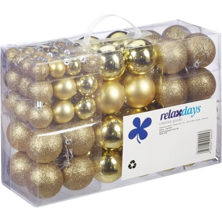 Relaxdays Weihnachtskugeln 100er Set – Bild 1