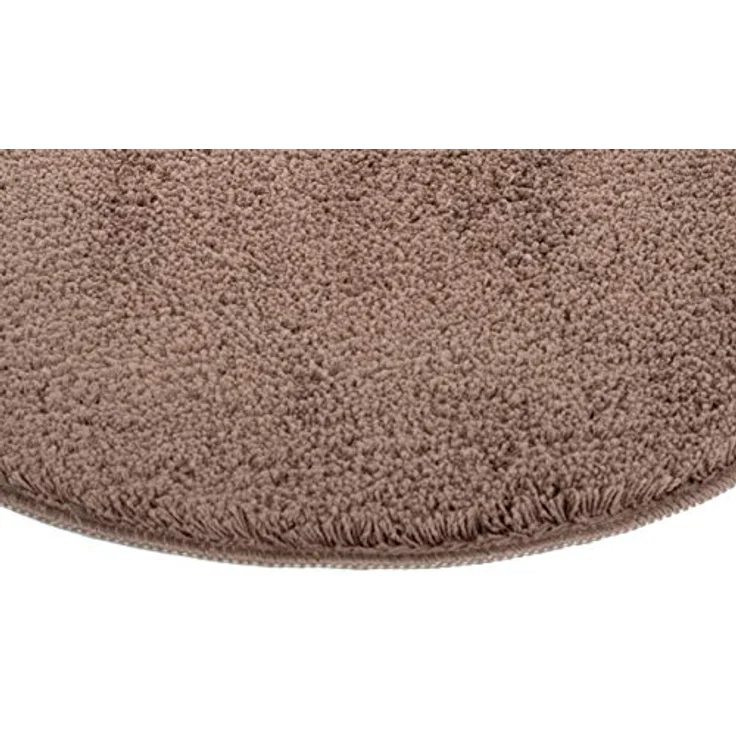 Brandsseller Badematte Rund Ø 60 cm Badteppich Badvorleger Badezimmerteppich Duschvorleger Taupe – Bild 4