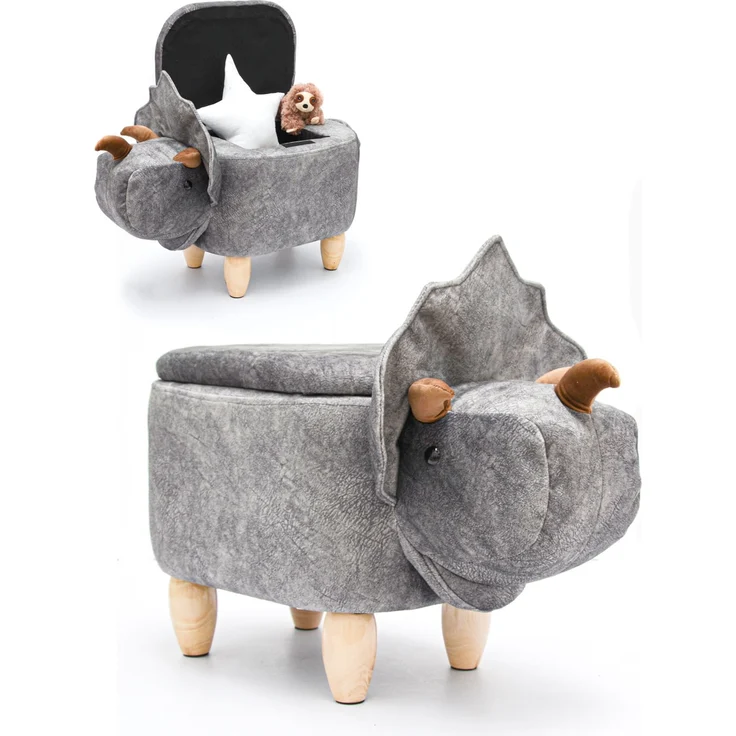 Dino Spielzeug Hocker mit Stauraum 70x40x50cm Sitzhocker für Kinder Deko – Bild 1