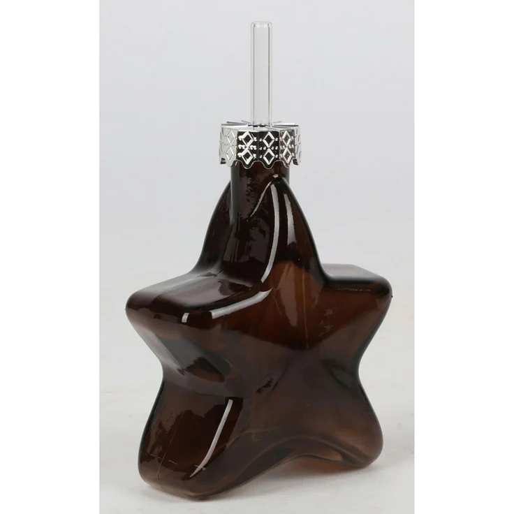12er Set Weihnachts-Trinkgläser in Sternform aus Glas mit Trinkhalm, 200 ml, 12 Stück, Weihnachtsgläser für Getränke, Saft und Cocktails – Bild 4