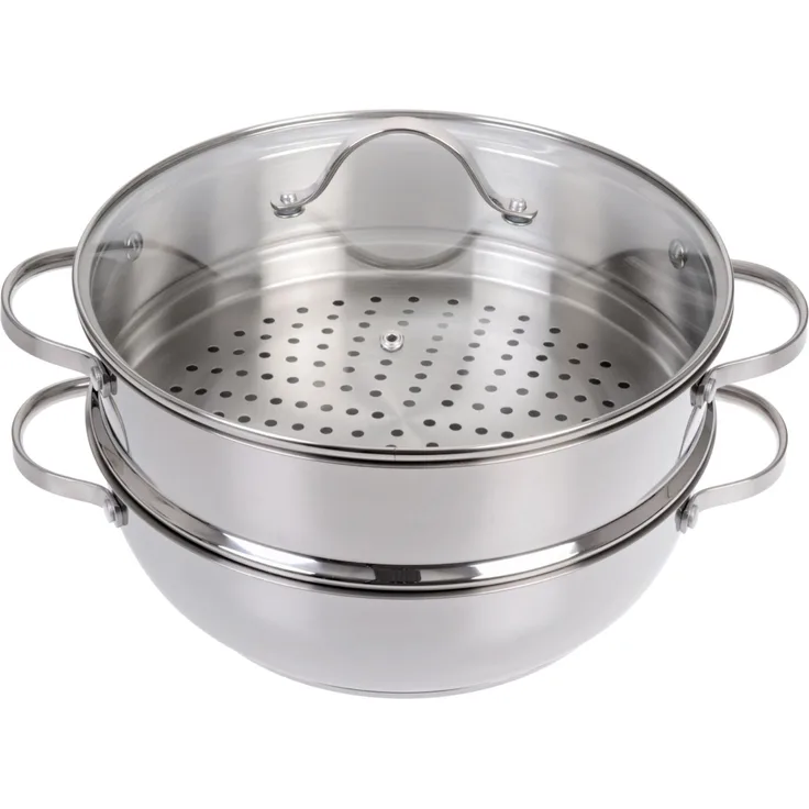 GRÄWE Dampfgarer/Servierpfanne 28 cm mit Dampfeinsatz, Serie Pro-Line