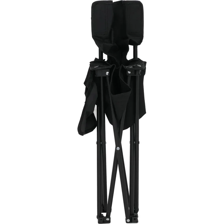 Campingset HWC-Q39, Tisch 4x Stuhl Klappstuhl Anglerstuhl faltbar, Metall Stoff ~ schwarz – Bild 7