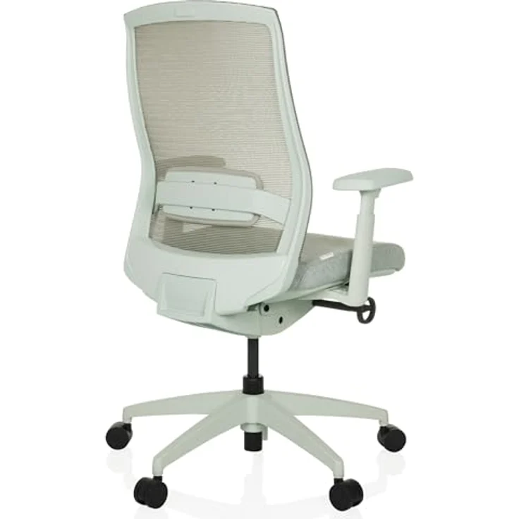 MID.YOU Drehstuhl, Grau, Textil, mit Armlehnen und ergonomischer Rückenlehne, 65x95 - 103x70 cm – Bild 9