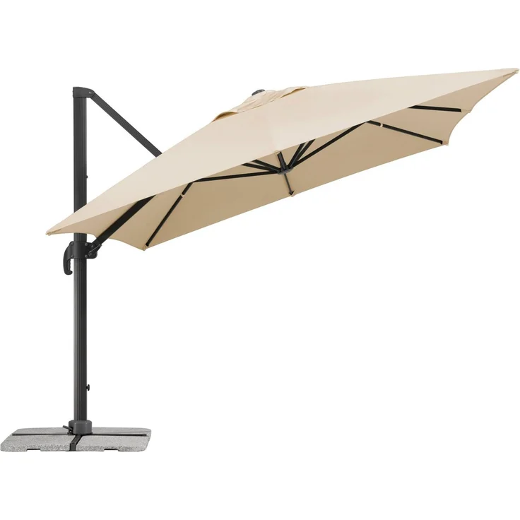 Schneider Schirme Ampelschirm, Rhodos Grande, Natur / Schwarz, 4x3 cm – Bild 2