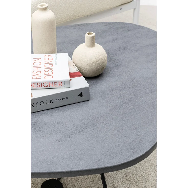 Skye Decor 'Pebble Nesting Table 69 - Dark Grey' Satztisch (2-teilig), Dunkelgrau, 69 x 46 x 94 cm – Bild 4