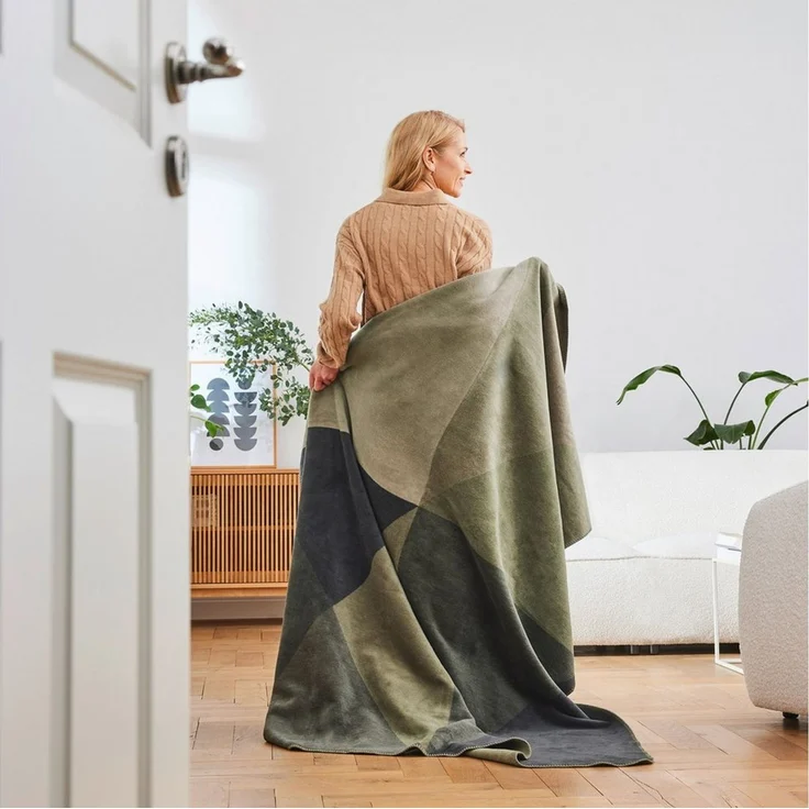 Wohndecke Wohndecke Nara, IBENA, in harmonischen Grüntönen – Bild 3