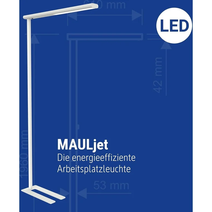 Maul LED-Standleuchte Mauljet Aluminium Stahl weiß – Bild 3
