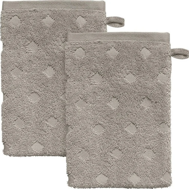 Erwin Müller Walk-Frottier "Baden-Baden" 2er-Pack, Taupe, Waschhandschuh 2er | 15x21 cm – Bild 4
