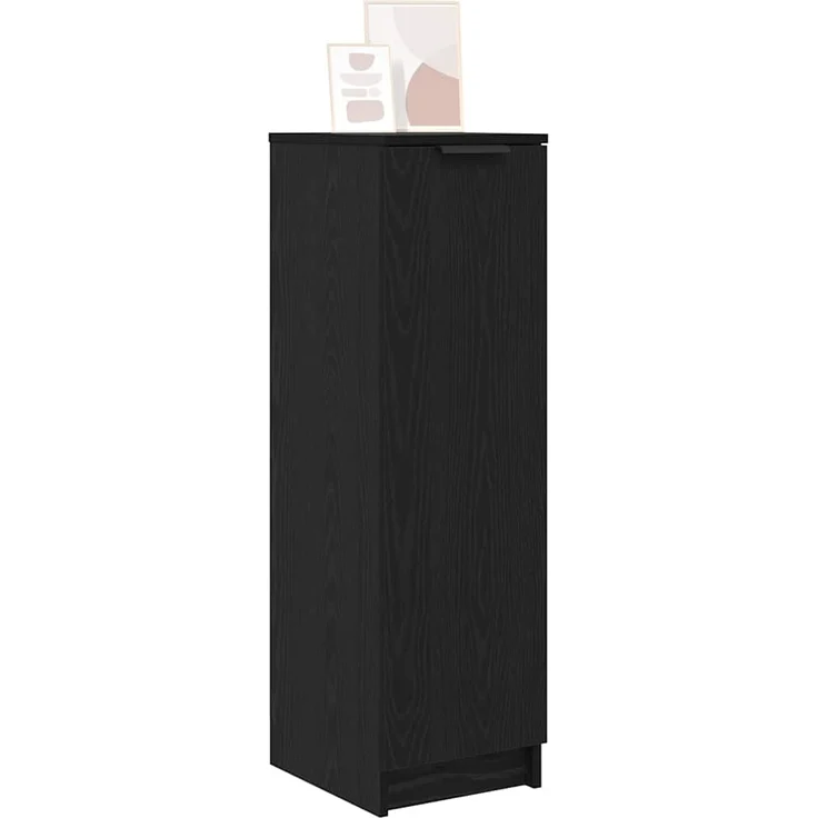 vidaXL Schuhschrank mit Regal Schwarz Eichen-Optik 29,5 x 35 x 101 cm 862101 – Bild 2