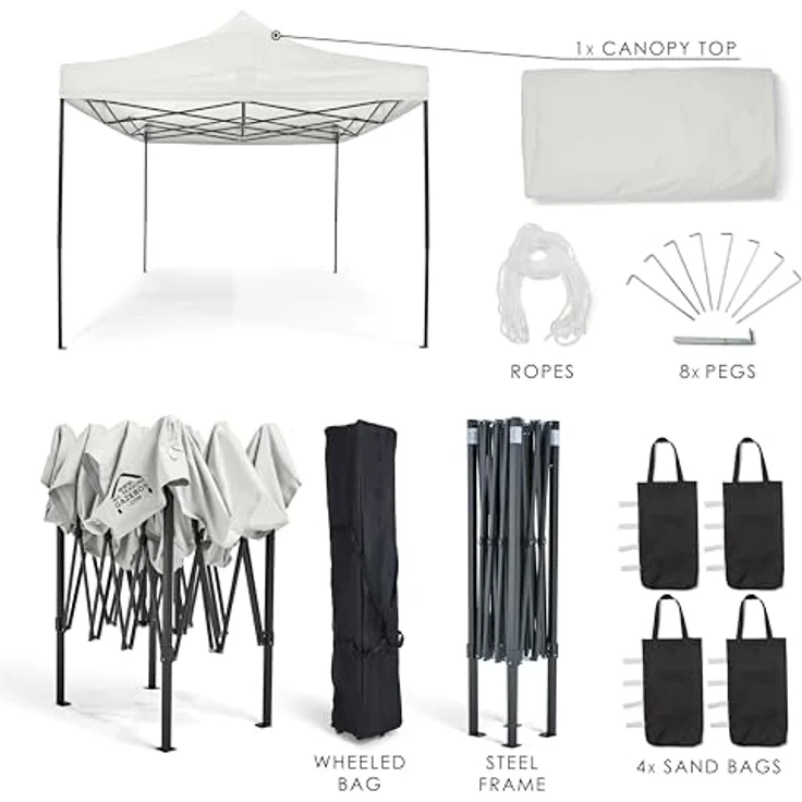 All Seasons Gazebos 3x4.5 m vollständig wasserdichtes Faltpavillon - Weiß – Bild 5