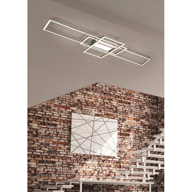 620010407 Nickel matt LED Deckenleuchte IRVINE Deckenlampe ca. 105x42 cm