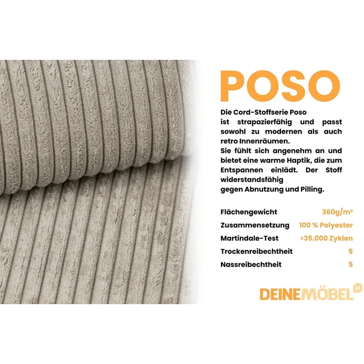 Deine Möbel 24 Boxspringbett LON IV Boxspring Komplettbett Polsterbett Bonellfederkernmatratzen (Cord Beige Creme Grau Dunkelgrau Graphit Schwarz, 1-St, Boxbett Cord Cord-Samt 140x200 160x200 180x200 200x200), inkl. Bettkasten Topper Matratzen H3 H4 – Bild 4