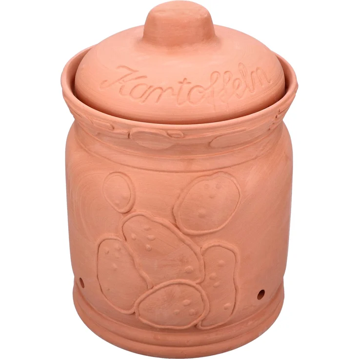 Terra Kartoffeltopf mit Deckel Ø 19,3cm aus Terrakotta Aufbewahrungsbox Ton – Bild 2