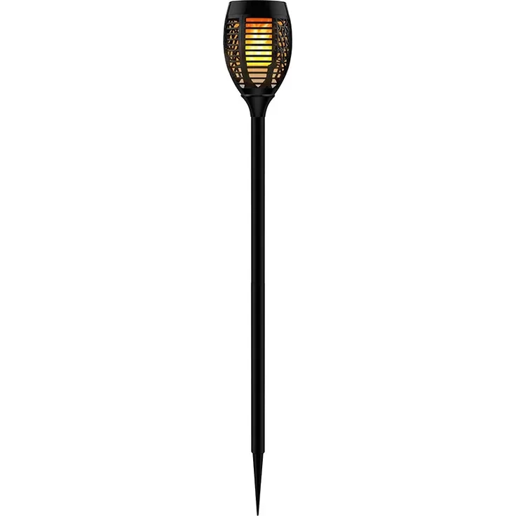 LED Solarleuchte, Fackel, Akku, IP44, schwarz, H 72,5cm