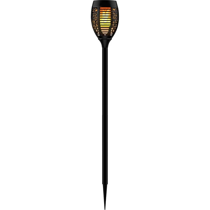 LED Solarleuchte, Fackel, Akku, IP44, schwarz, H 72,5cm – Bild 1