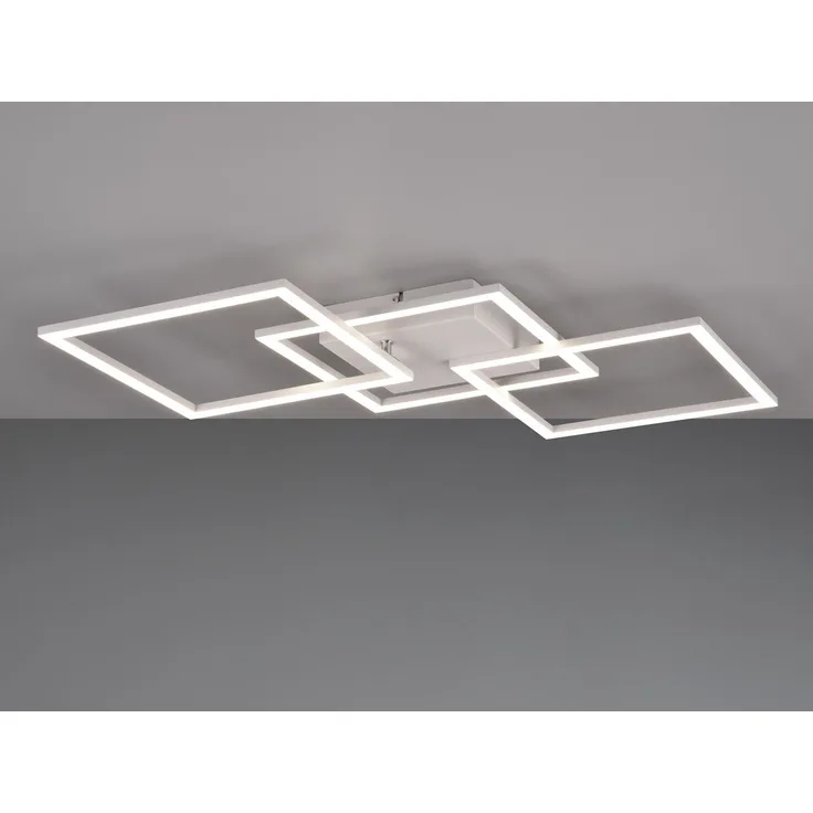 Große LED Deckenleuchte TRAIL Weiß schwenkbar, Neutralweiß, Breite 74cm