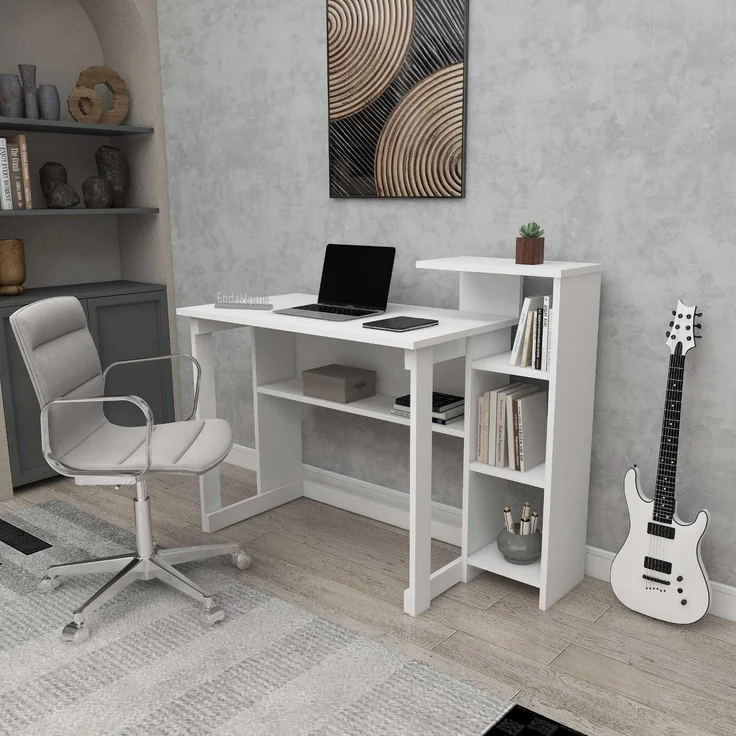 Skye Decor 'Saye - White' Schreibtisch, Weiß, 106 x 92,5 x 50 cm – Bild 3