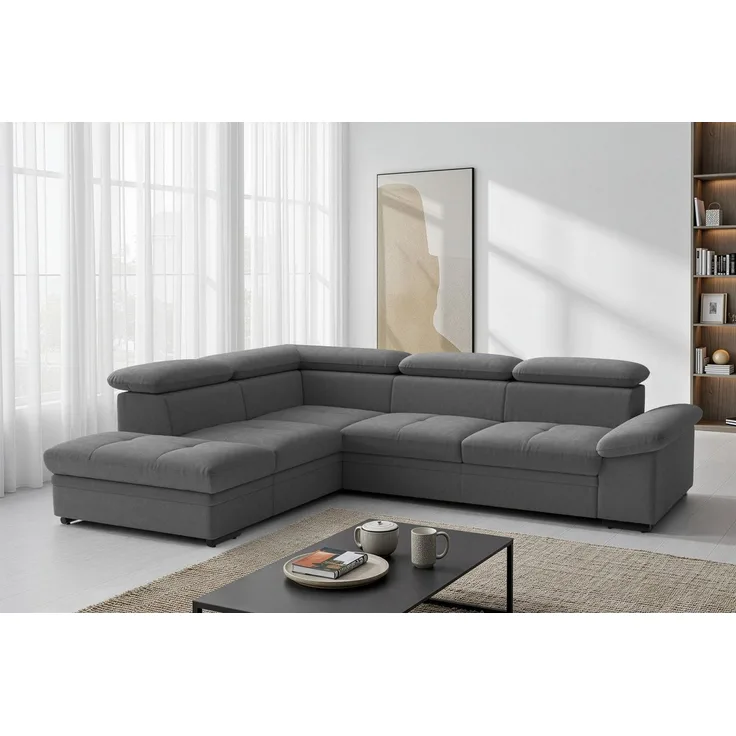 sit&more Ecksofa Viola L-Form, B: 249 cm, Arm- & Kopfteilverstellung, optional Schlaffunktion, Sofa mit Komfortsitz