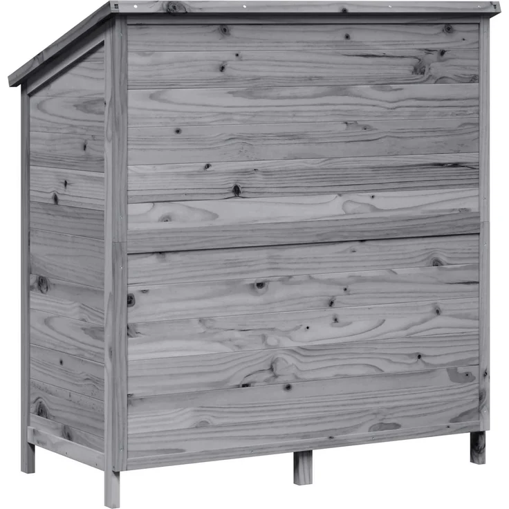 vidaXL Gartenschuppen Grau 106,5 x 56 x 113,5 cm Massivholz aus Fichte 42033442 – Bild 7
