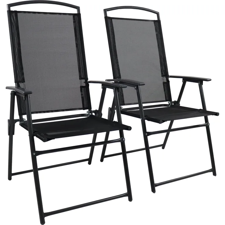 VCM Gartenstuhl Camping 917599 Anthrazit H. 105 x B. 61 x T. 56 cm
