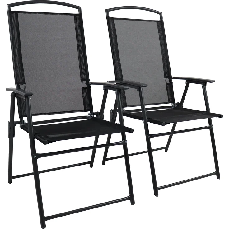 VCM Gartenstuhl Camping 917599 Anthrazit H. 105 x B. 61 x T. 56 cm – Bild 1