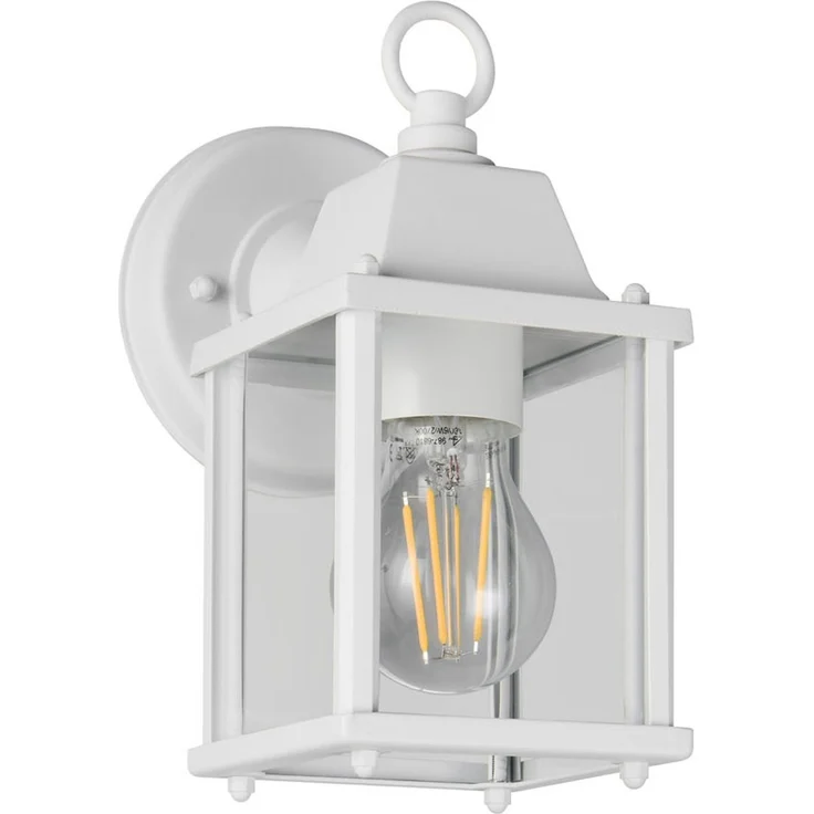 Landhausstil Außenwandleuchte MIRANDE, Wandlaterne Weiß, Höhe 22cm – Bild 2