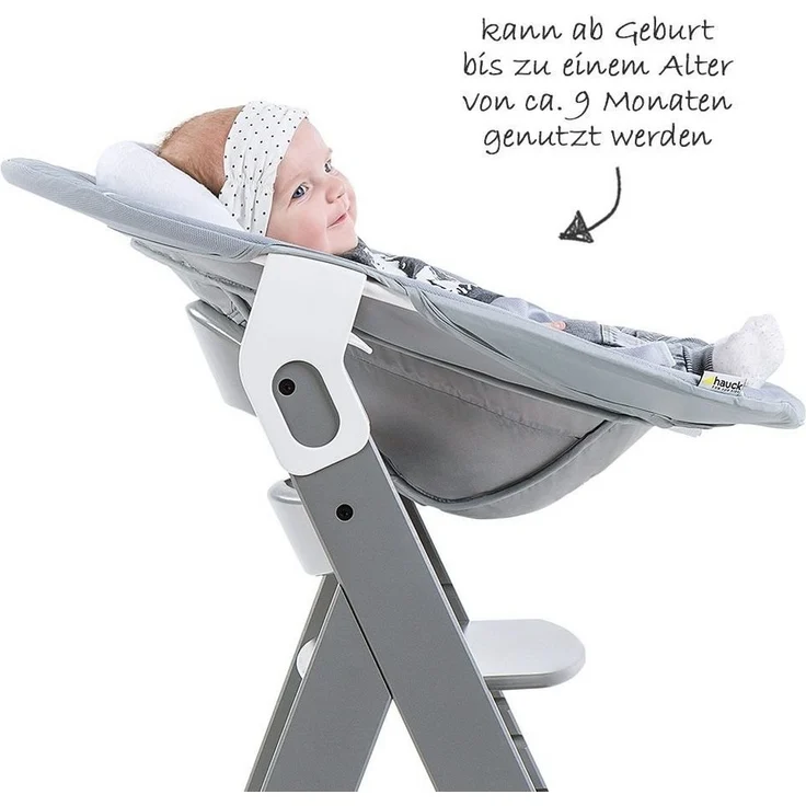 Hauck Neugeborenen Aufsatz / Alpha Bouncer 2in1 grau – Bild 3