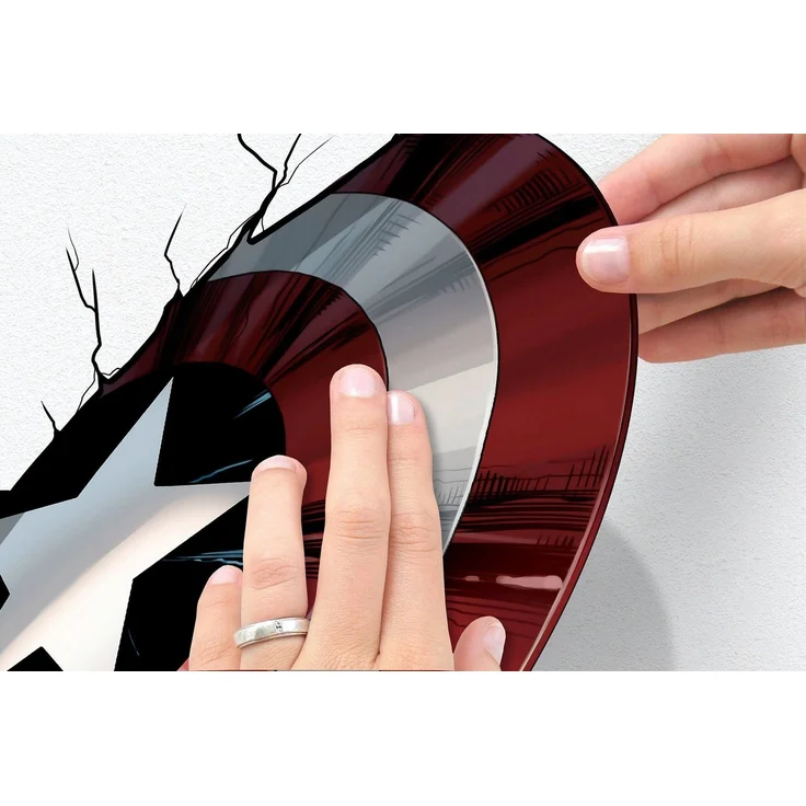 Komar Wandtattoo Avengers Hammer & Shield - Größe 100 x 70 cm (4 St), selbstklebend, Wandsticker, Kinderzimmer – Bild 2