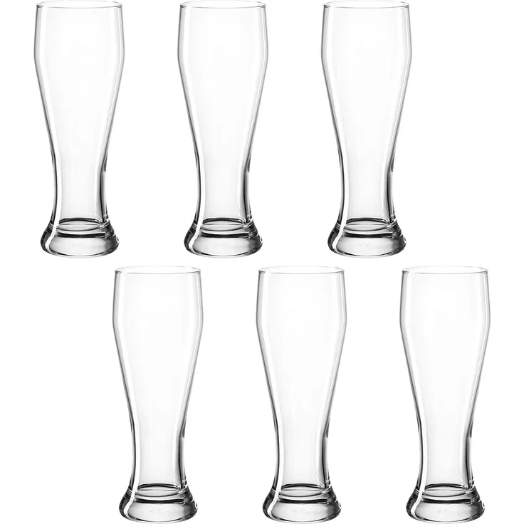 montana: :basic Weizenbierglas, 6er Set, Weißbierglas, Weizenglas, Weizenbier, Bierglas, Weizenbier Glas, 500 ml, 075052