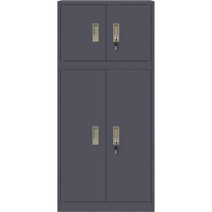 vidaXL Aufbewahrungsschrank 2 stk. Anthrazit 60 x 40 x 130 cm Stahl 3438689 – Bild 8