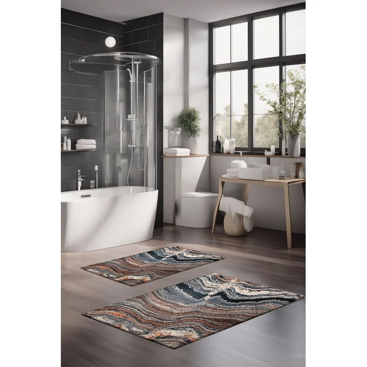 Mijolnir 'CT-5033' Badematten-Set (2-teilig), Mehrfarbig – Bild 1