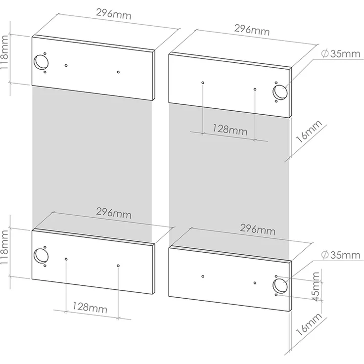 Küchenfront R-Line Goldkraft Eiche 59.2 x 59 cm Möbelfront für den Hängeglasschrank Vicco – Bild 2