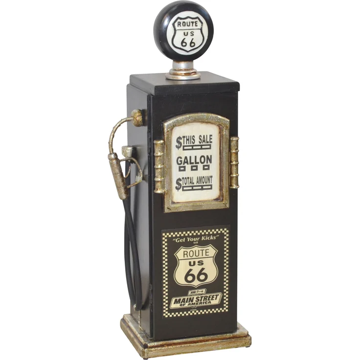 Standregal "US Zapfsäule", Route66, schwarz – Bild 1