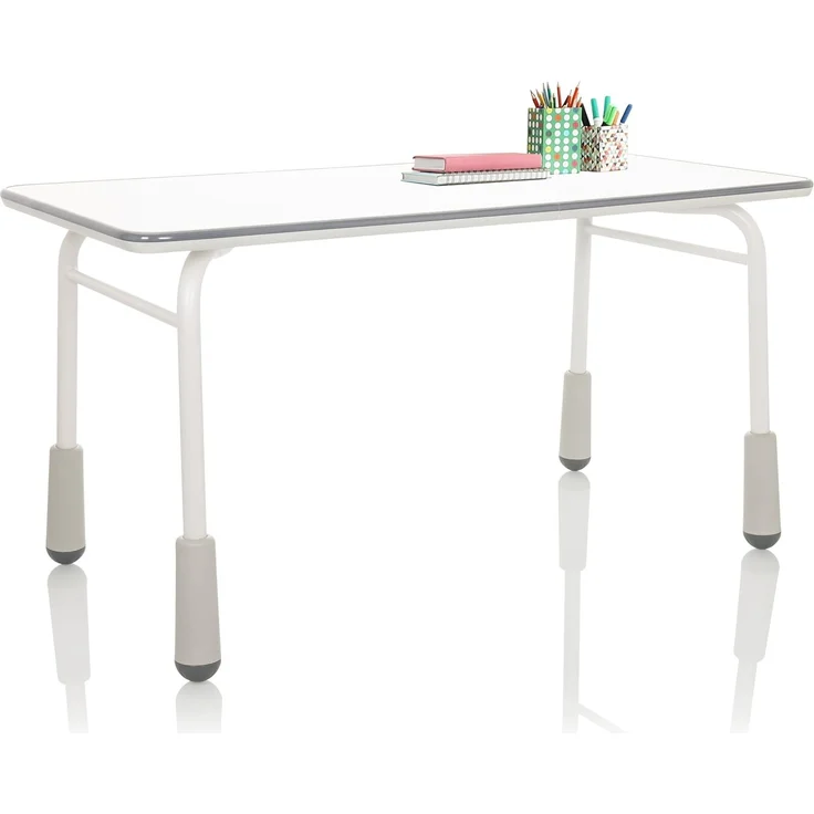 hjh OFFICE Kinderschreibtisch höhenverstellbar Kid GRO T Kinder- und Jugendschreibtisch Schülerschreibtisch 120x60 cm, Weiß/Grau 653753 – Bild 1
