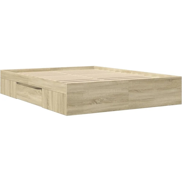 vidaXL Bettgestell ohne Matratze Sonoma-Eiche 160x200 cm Holzwerkstoff 3295459 – Bild 7